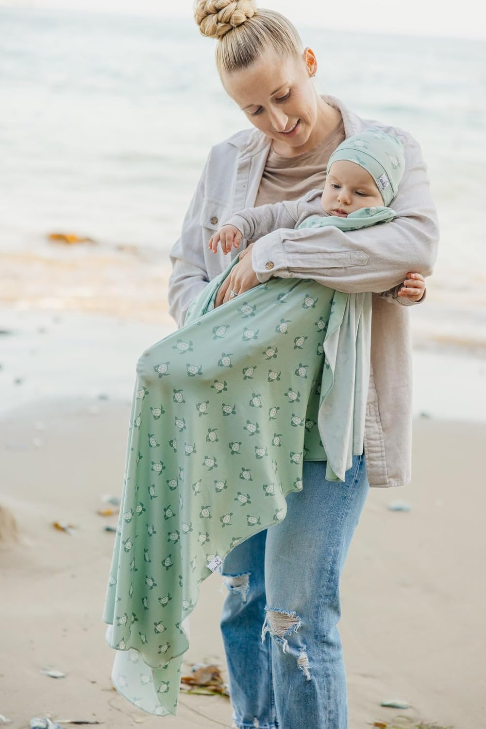 Copper Pearl Baby Swaddle Blanket - Premium Knit Baby Blanket, Large Soft Stretchy Receiving Blankets for Baby Boy and Girl, Swaddles for Newborn, Infant, and Toddler (Wade)