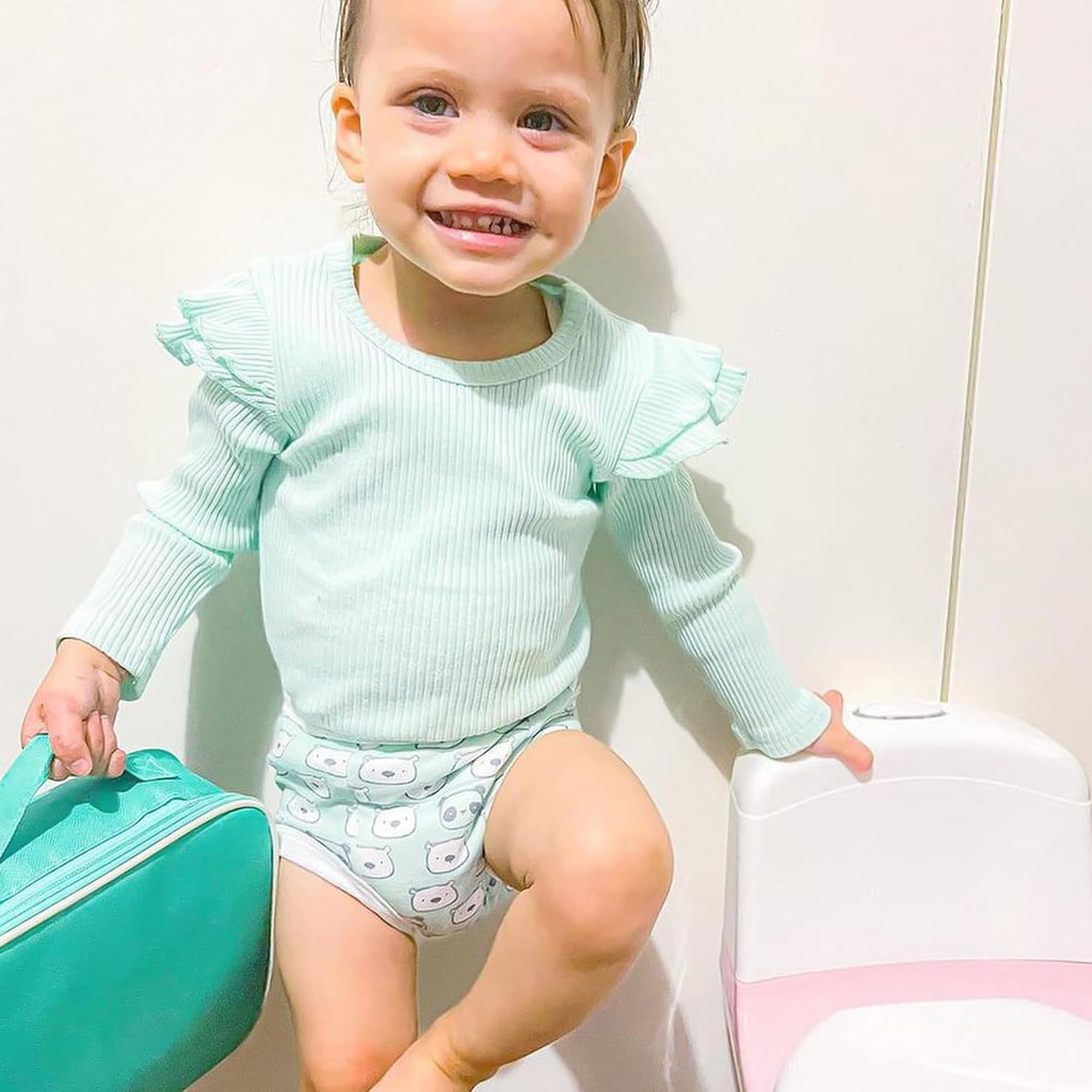 BIG ELEPHANT Potty Training Underwear - 10 Pack, 100% Cotton Absorbent Unisex Toddler Pee Pants for Boys Girls