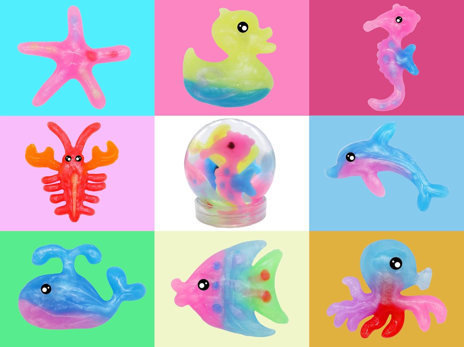 Magic Water Elf Toy Kit, 20 Bottles 24 Molds 70ML Aqua Fairy Water Gel Kit with Sparkling Magic Gel Glow in The Dark, Crate Your Own Magic Water Pets Aqua Fairy Craft Kits for Kids