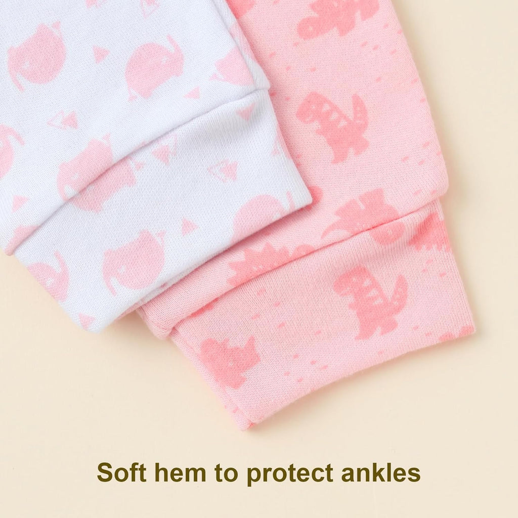 Hakochia Baby Pants for Boys & Girls: 100% Cotton, Soft, Comfy, Ample Diaper Room 0-36 Months