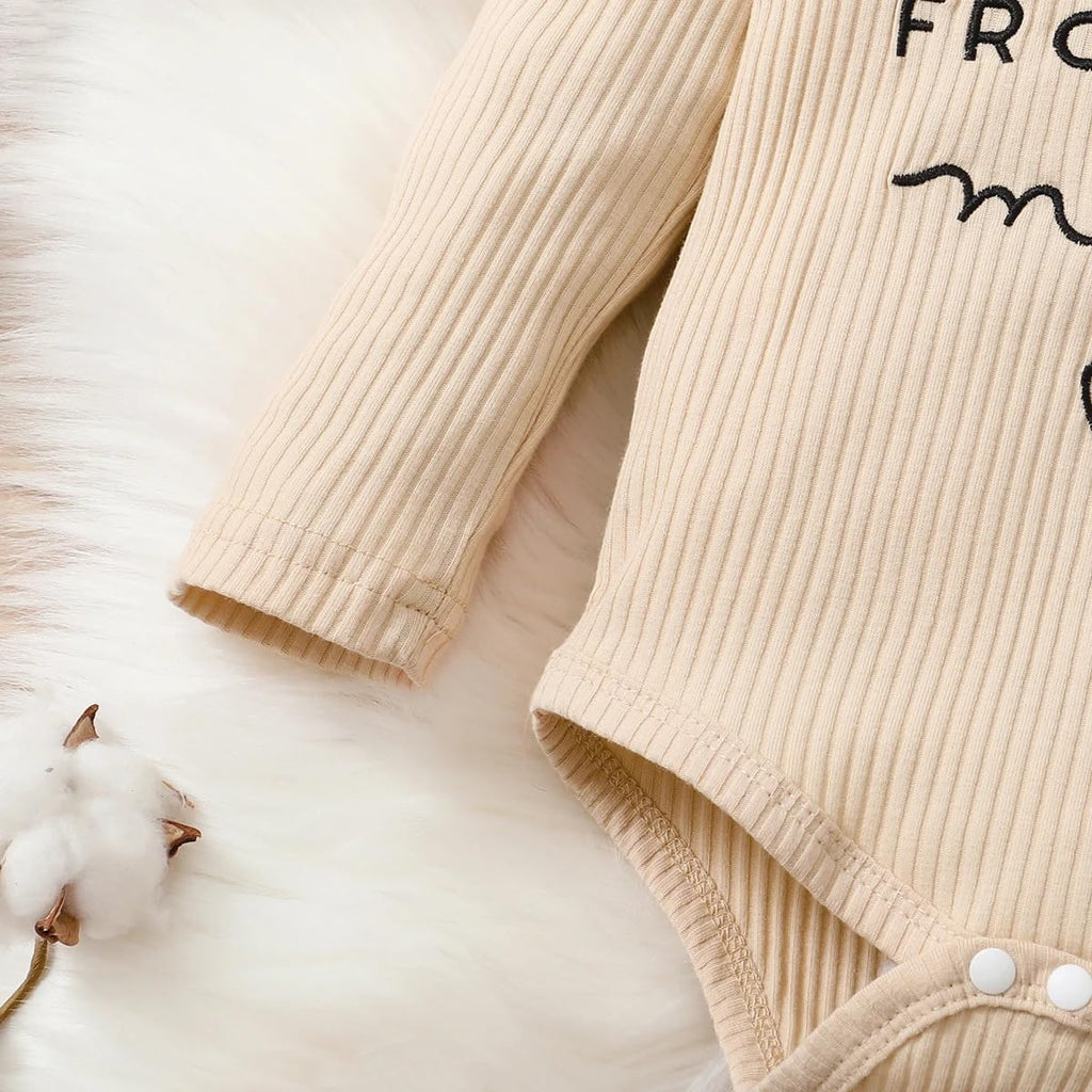 Newborn Baby Girl Clothes, Infant Girl Outfits Long Sleeve Ruffle Romper + Floral Pants + Headband Set