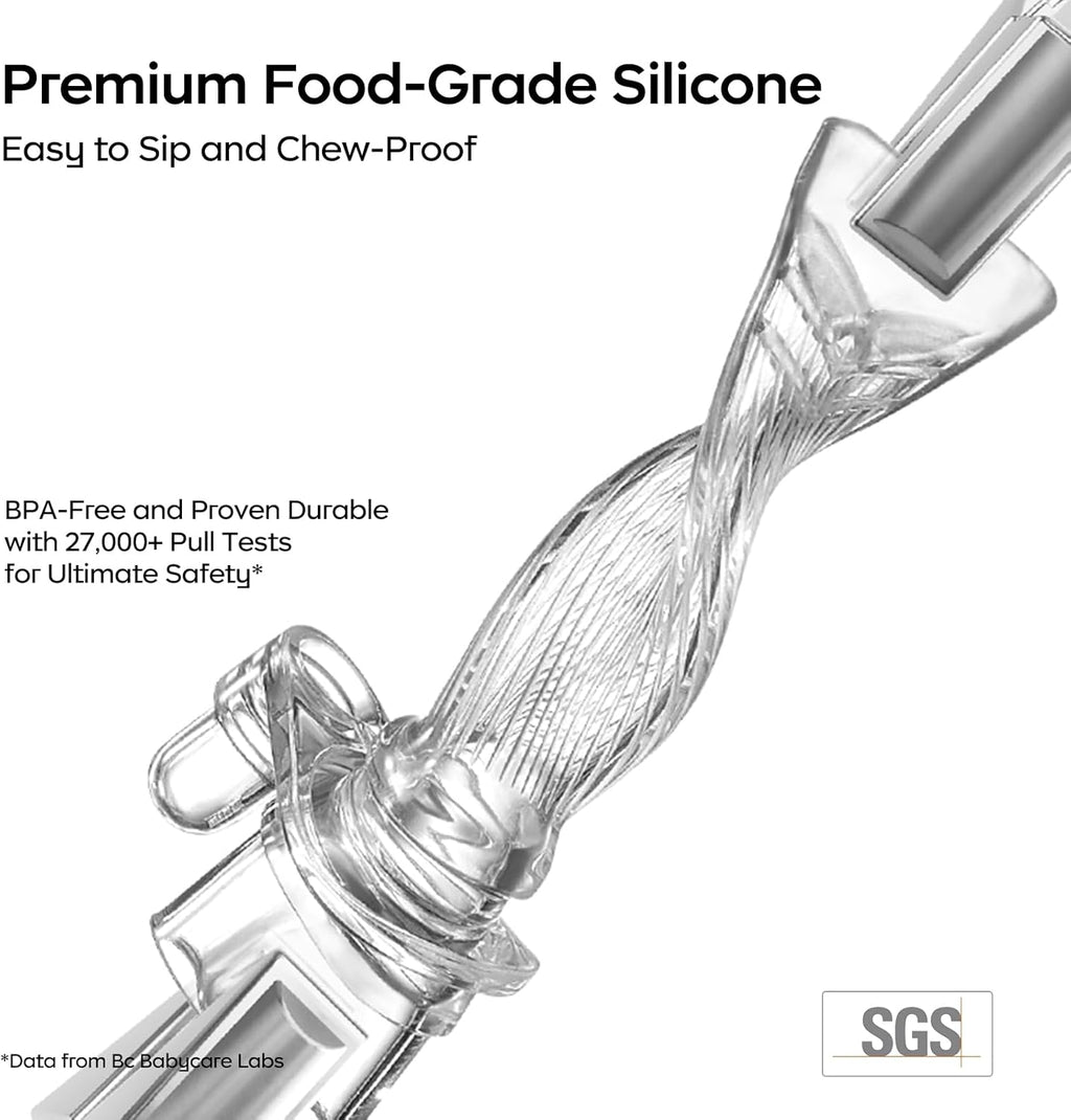 bc babycare Straw Sippy Cups for Toddler, No Spill Sippy Cups for Baby 1+ Year Old, Transition Weighted Sippy Cup with Straw and Strap, 10oz/300ml, Yellow