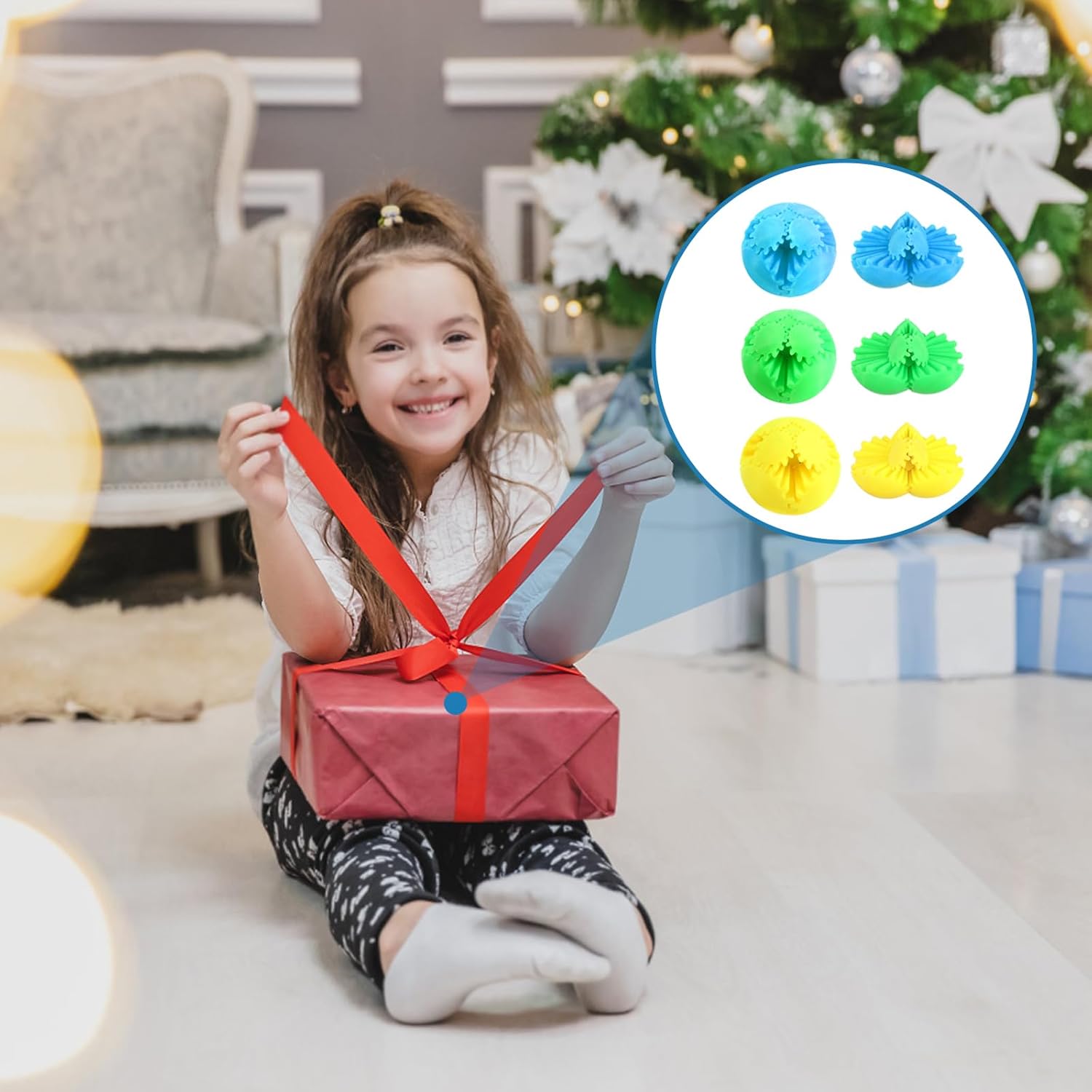 MerryXD Gear Ball Fidget Toy,GearSphere Desk 3D Printed Perfect for Stress and Anxiety Relaxing Fidget Toy Gear Fidget Sphere Activity Gear Ball for Adults Grow in The Dark Blue