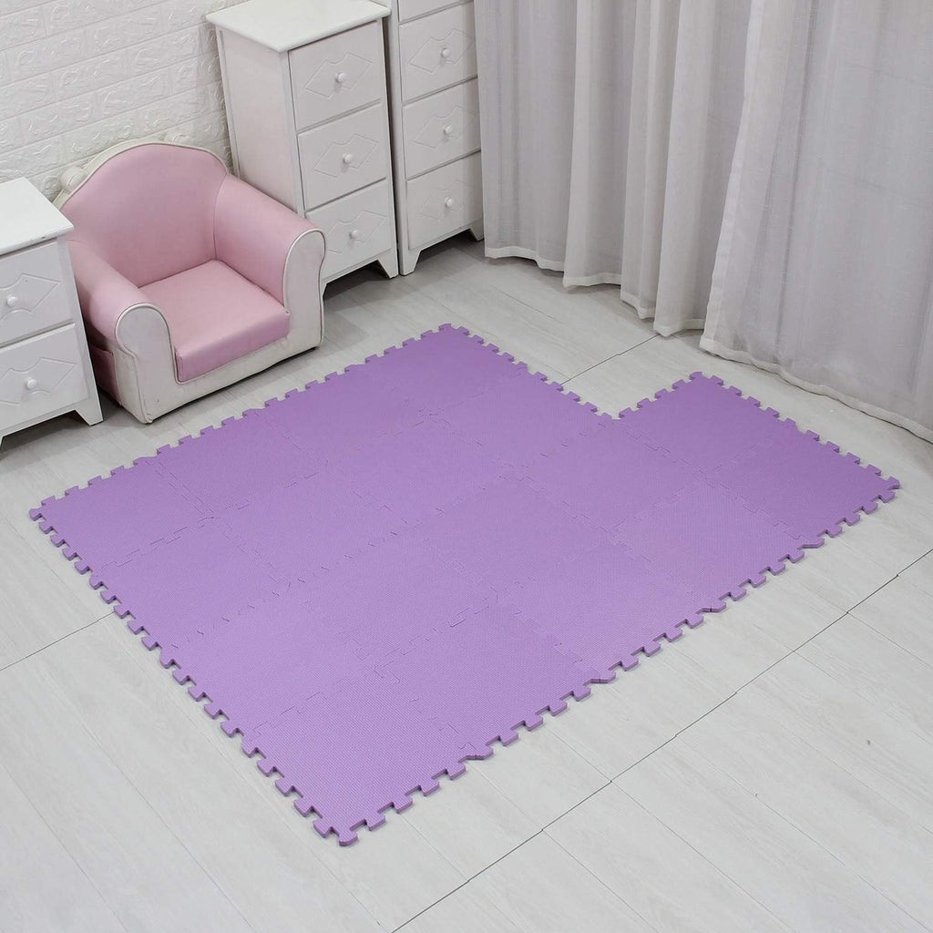 MQIAOHAM® 18 Pieces Puzzle Play Mats, Soft Baby Play Mat, Kids Interlocking Foam Floor Tiles, Toddlers Carpet Playmats G301018-111