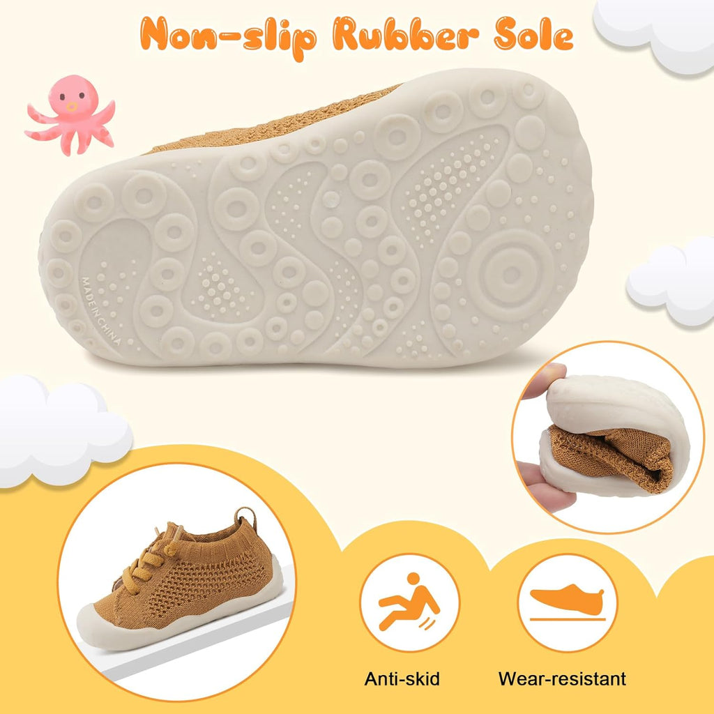 JIASUQI Baby Shoes for Toddler Boys Girls Sneakers Slip on Walking Shoes for Babies
