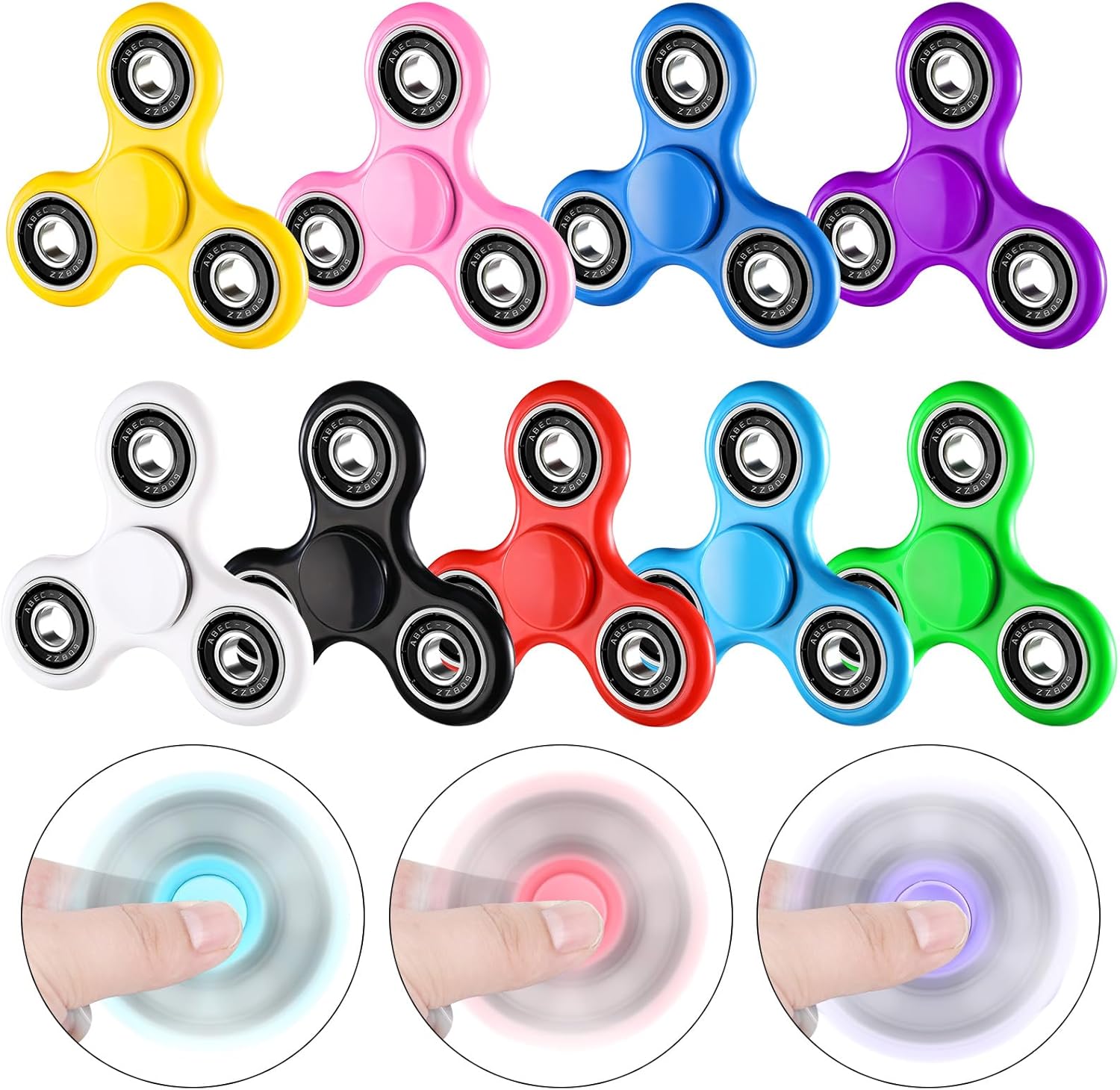 SCIONE 50 Pack Party Favors Fidget Spinners for Kids 4-8 8-12, Halloween Goodie Bags Stuffers Toys for Kids 3-5, Fidget Toys Bulk Classroom Prizes for Girls Boys, Toddler Birthday Party Return Gifts