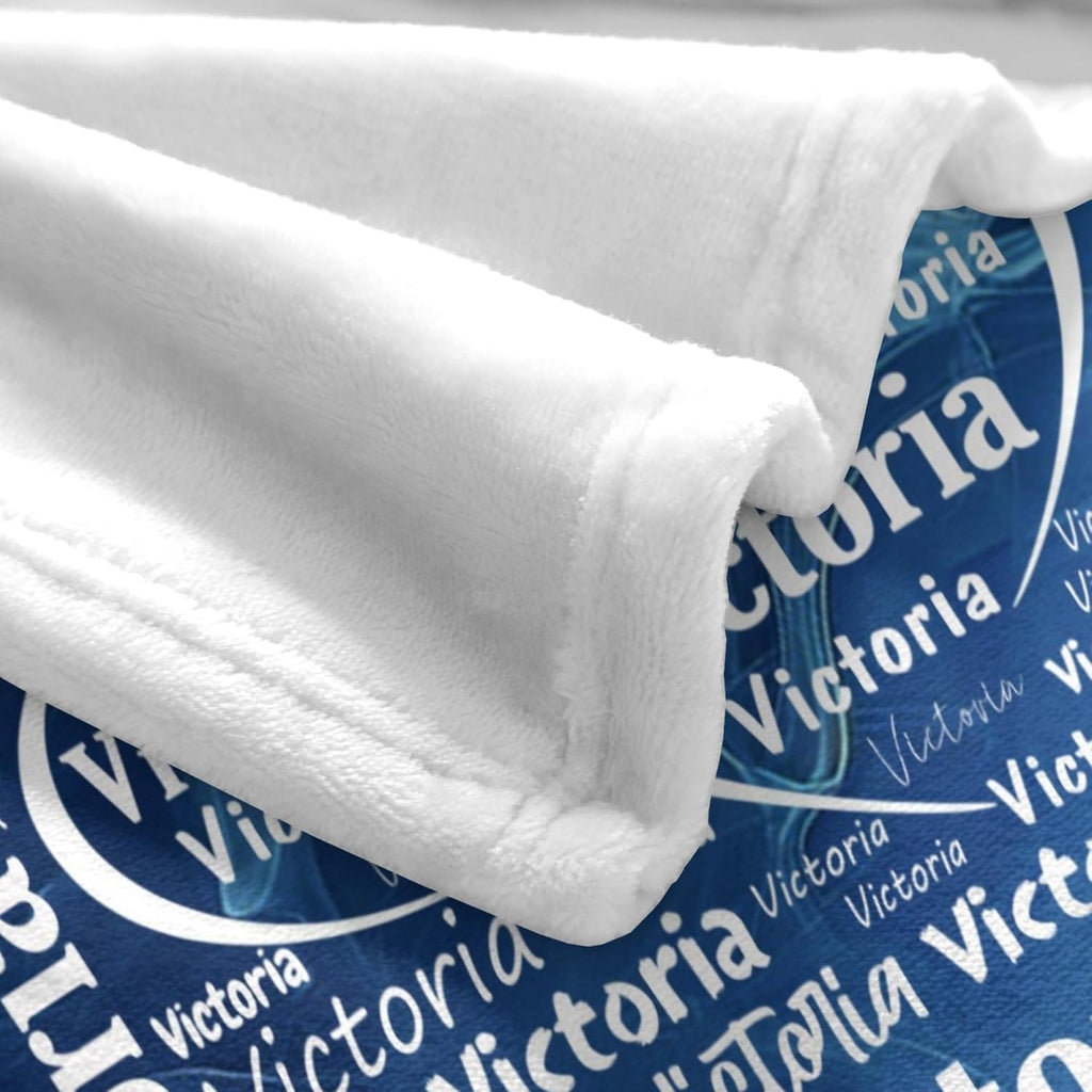 Custom Blankets with Name Throw Blanket Customized Name Blanket Personalized Flannel Blanket for Adult Kids