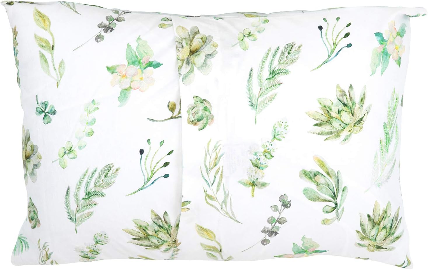 100% Cotton Toddler Pillowcase by ADDISON BELLE - Fits Both 13"x18" and 14"x19" Pillows - Soft, Durable & Breathable (Succulents)