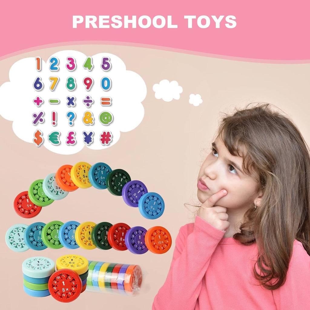 Math Fact Fidget Spinners, Math Facts Fidget Spinners, This is for All The Stimmers - Fidgeters Who are Learning Math, Division and Multiplication on One Fidget (Add Or Subtract 9pcs)