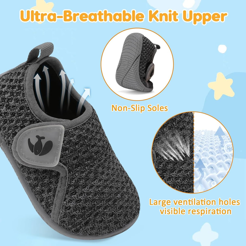 FEETCITY Toddler Walking Shoes Slip On Toddler Shoes Boys Girls Kids Sports Sneakers Casual School Shoes Barefoot Shoes