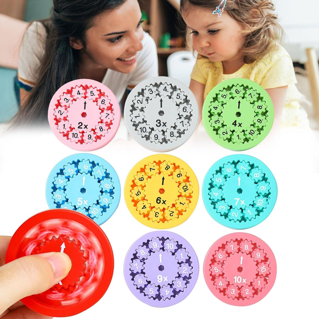 Math Fidget Spinners, Math Fact Fidget Spinners, Math Facts Fidget Spinners (Multiply or Divide 9pcs)