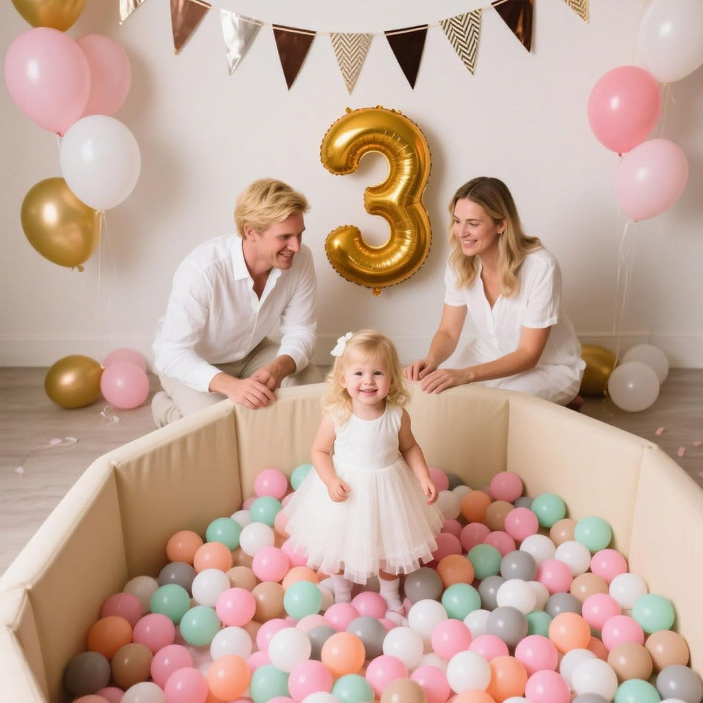 GOGOSO 100 Pit Balls Plastic Balls for Baby Toddlers GirlsToddlers for Playhouse, Baby Pool, Play Ball Fun Centers, for Babies, Kids, Toddlers 1-3, Phthalate Free BPA Free