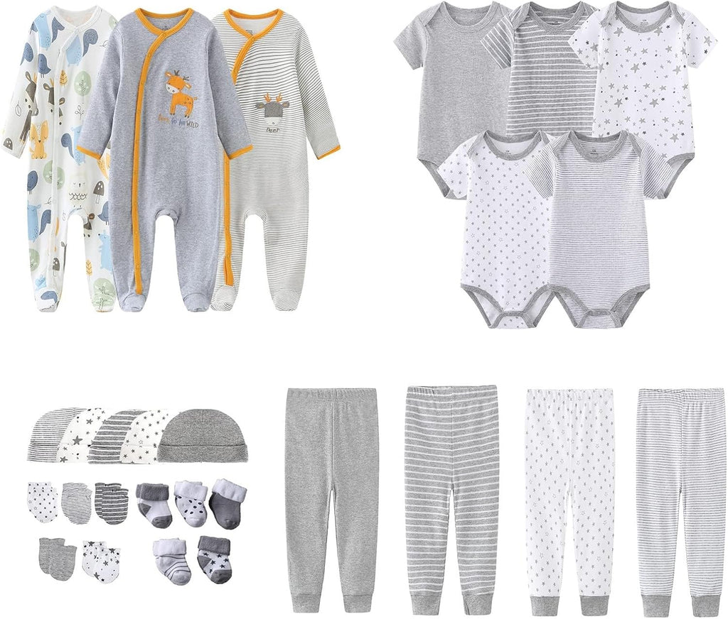 Newborn Layette Gift Set 27-Piece Baby Girl Clothes Bodysuits, Pants Essentials and Accessories 0-12Months