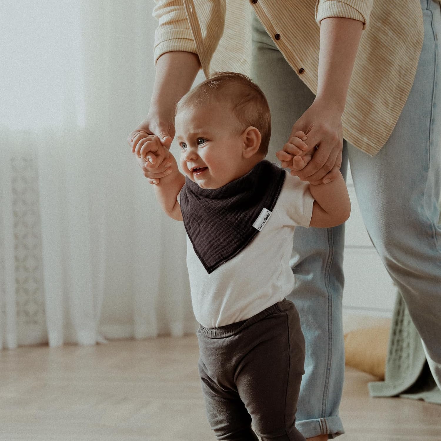 Muslin Baby Bibs for Boys Girls,10 Pack Super Absorbent Baby Bandana Drool Bibs Set for Teething and Drooling,100% Cotton Soft for Infant,Newborn