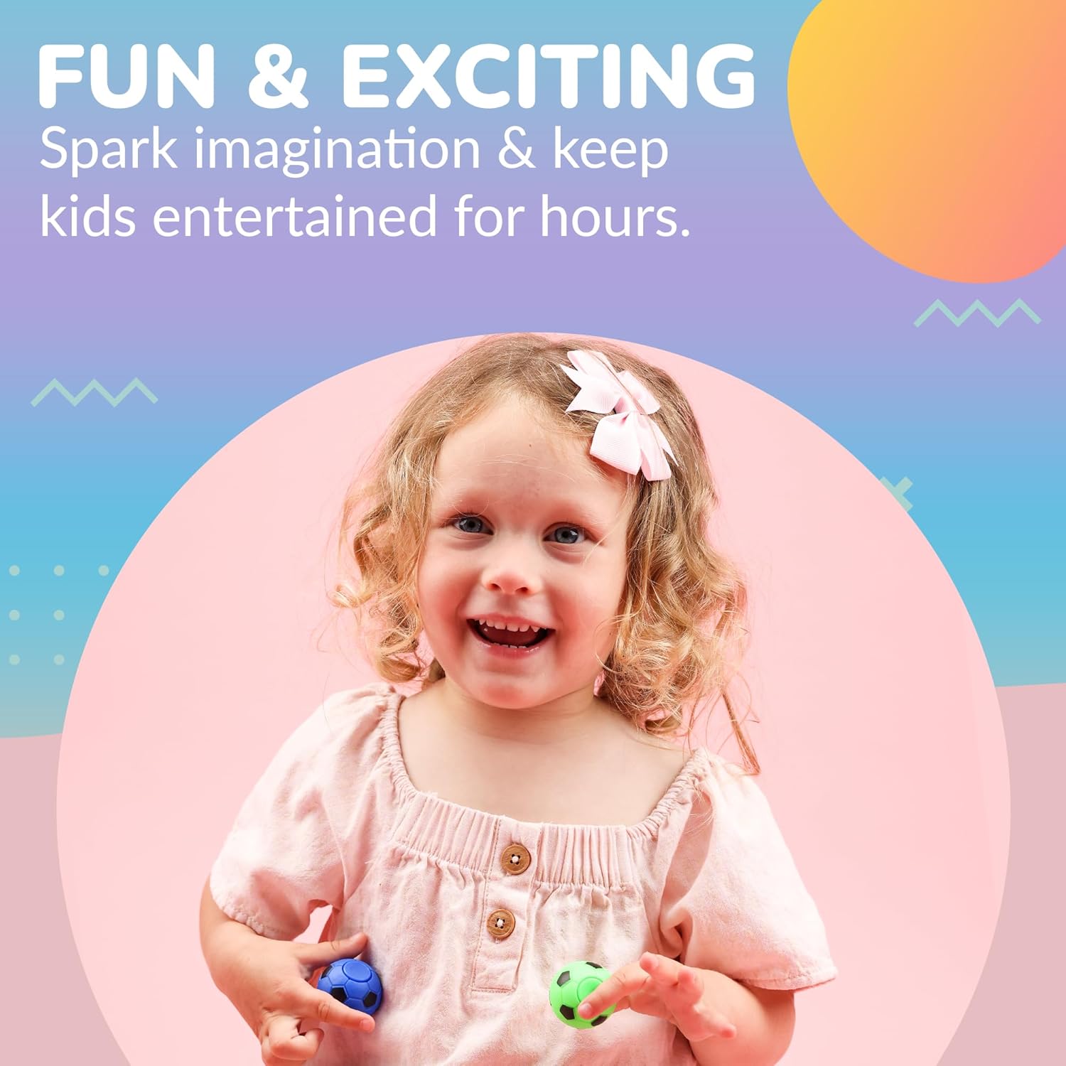 Spinner Balls 1.4''- Mini Fidget Spinner Soccer Balls - Soccer Party Favors Classroom Prizes - Sensory Toys for Kids 4-12 - Fidget Toy Gifts for Kids - Spinner Balls Bulk - 25pcs