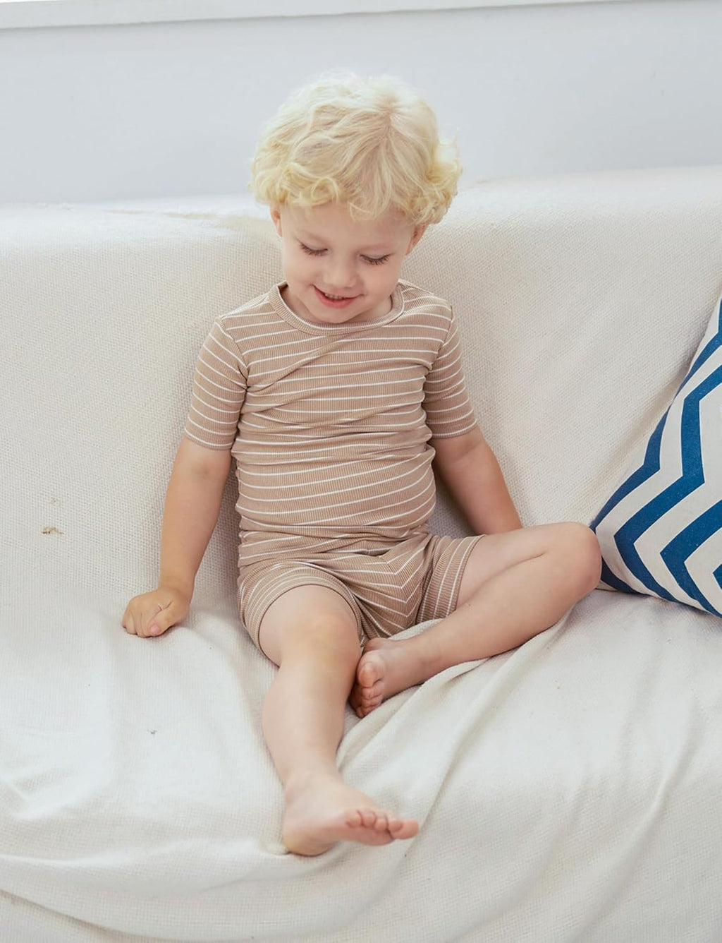 AVAUMA Stripe Pattern Baby Boys Girls Pajama Set Kids Toddler Snug fit Ribbed Sleepwear pjs for Daily Life Style