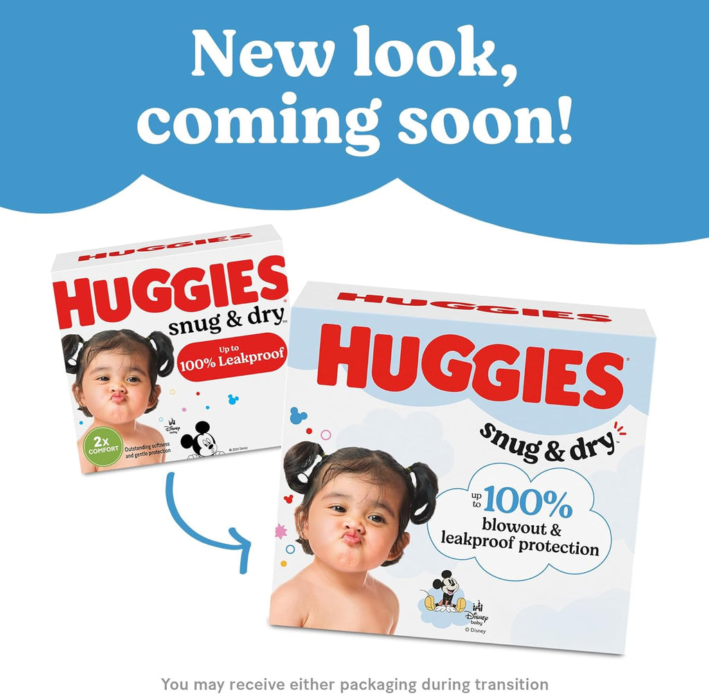 Huggies Size 6 Diapers, Snug & Dry Baby Diapers, Size 6 (35+ lbs), 104 Count, Packaging May Vary