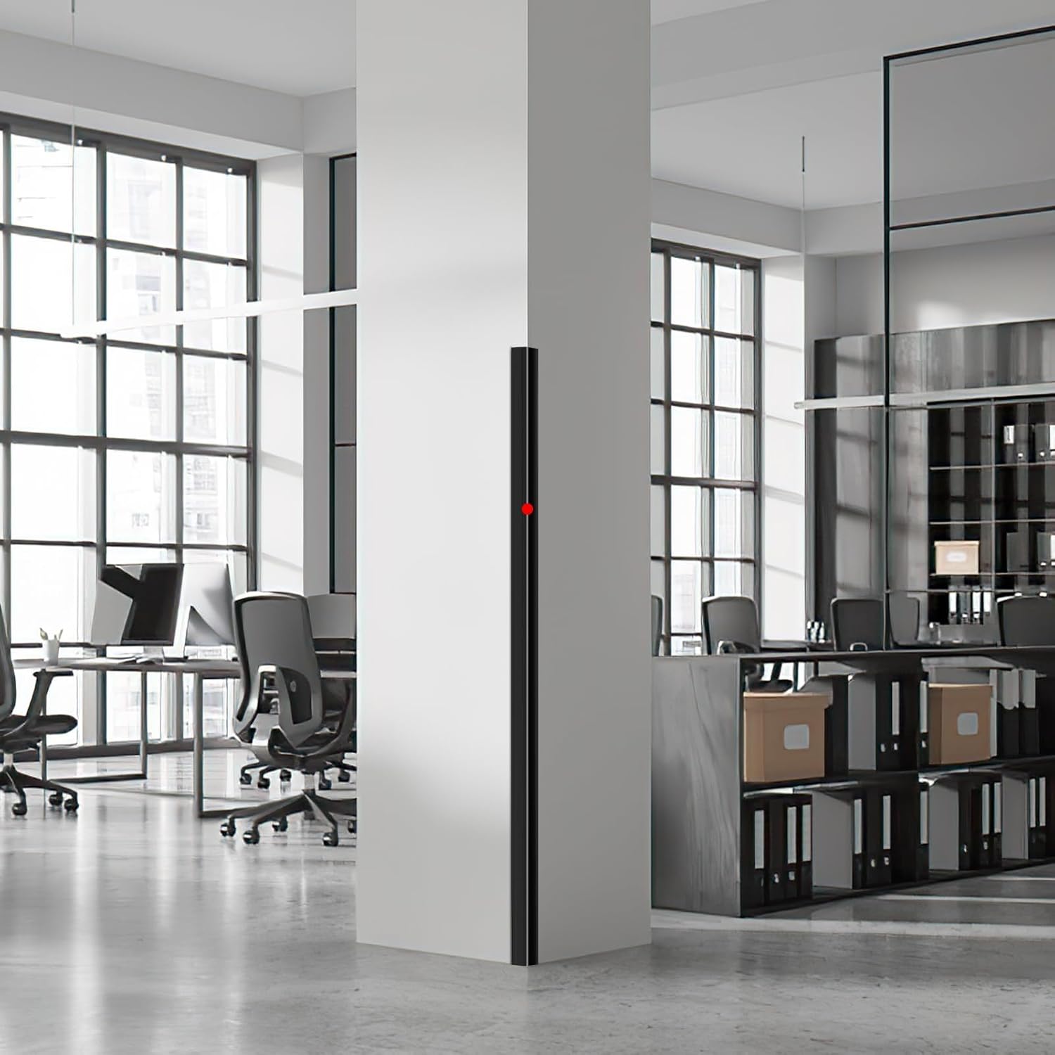 2PCS Wall Corner Protectors Guards - Self Adhesive Corner Protector & Corner Guards for Walls Edge Protection, Easy to Apply - No Tools Needed(Black, 47.24"x1.18")