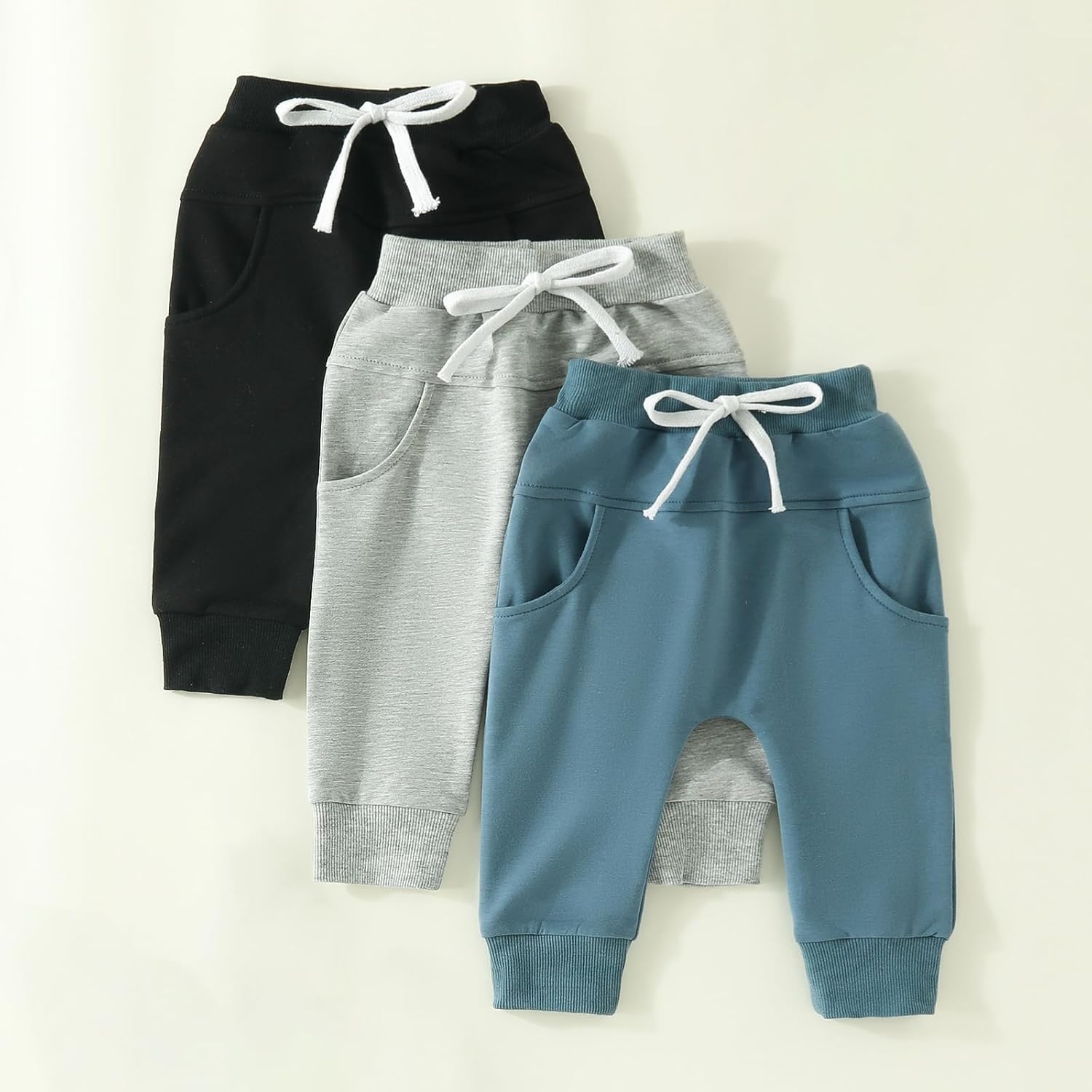 Baby Pants Toddler Infant Newborn Baby Boy Girl Sweatpants Long Joggers Pants Unisex Boy 's Clothing 3 Pack