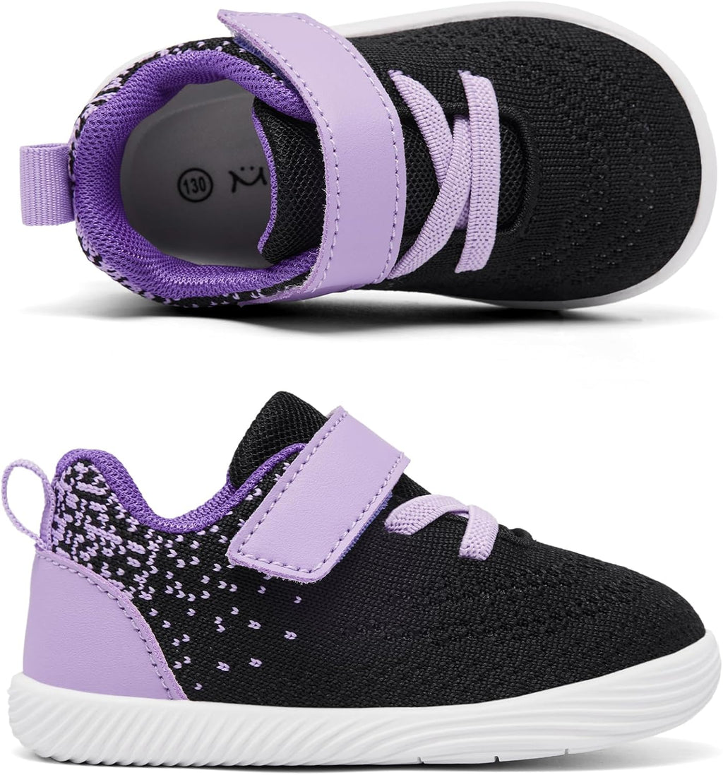 MORENDL Toddler Sneakers Baby Boys & Girls Barefoot Shoes Lightweight Breathable Walking Running Tennis Athletic Sport Shoes