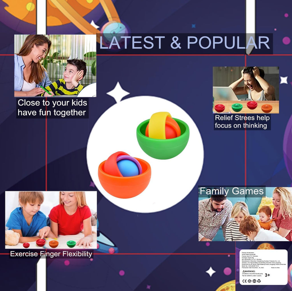 Fidget Toys, 3D Teen Boys Fidgets Spinners, Relief Stress and Exercise Fingers Hand Ball Fidgets Gyroscope, Best Gifts for Boys, Girls, Adult Birthday Games