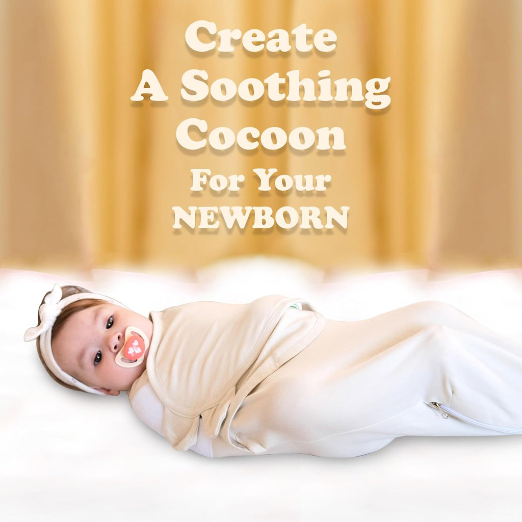 Bublo Baby Organic Swaddles for Newborns – Zipper Swaddles 0-3 Months, 3-Pack – Infant Sleep Sack with Zipper – Adjustable & Breathable Swaddle Blanket Wrap for Newborn Girls (Dusty Pink)