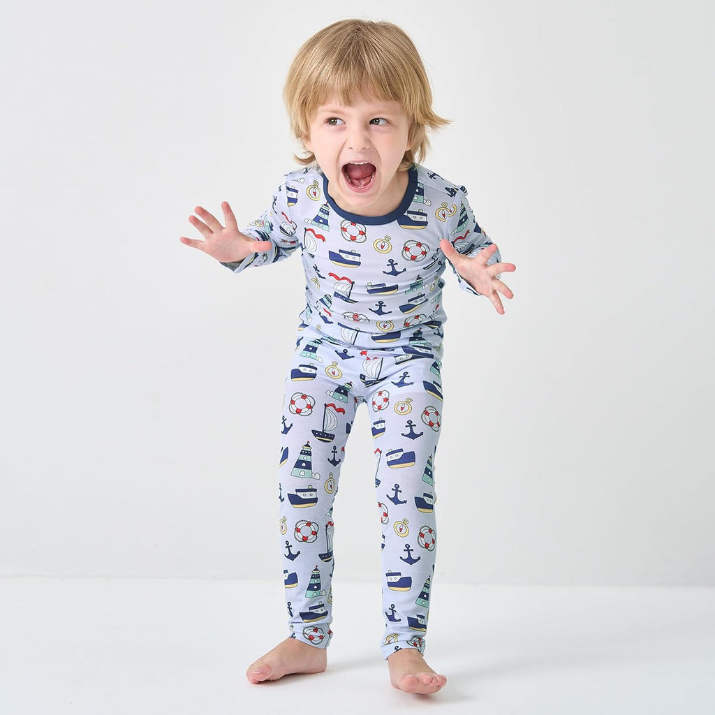 pureborn Baby Toddler Kids Viscose from Bamboo Pajamas Set Pjs 2pcs 18M-8Y