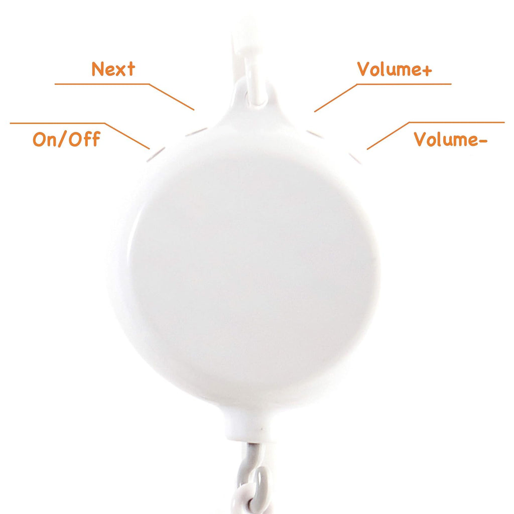 Joliecraft Jungle Animals Musical Baby Mobile for Crib, Handmade Nursery Crib Mobile in Gray, tan, Orange