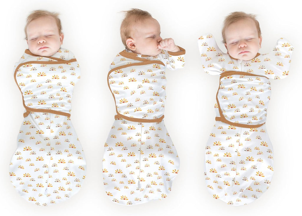 SwaddleDesigns 6-Way Omni Swaddle Sack Arms Up Swaddle for Newborn, More Options to Calm Startle Reflex, Improves Sleep