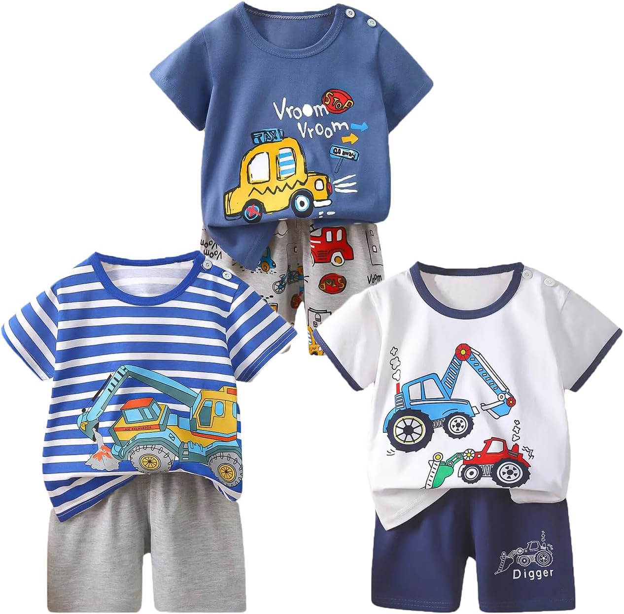 Toddler Baby Boy Clothes for 2t 3t Boys Cute Summer Short Sleeve T-Shirt Tops Shorts Clothes Sets Baby Boy Outfits