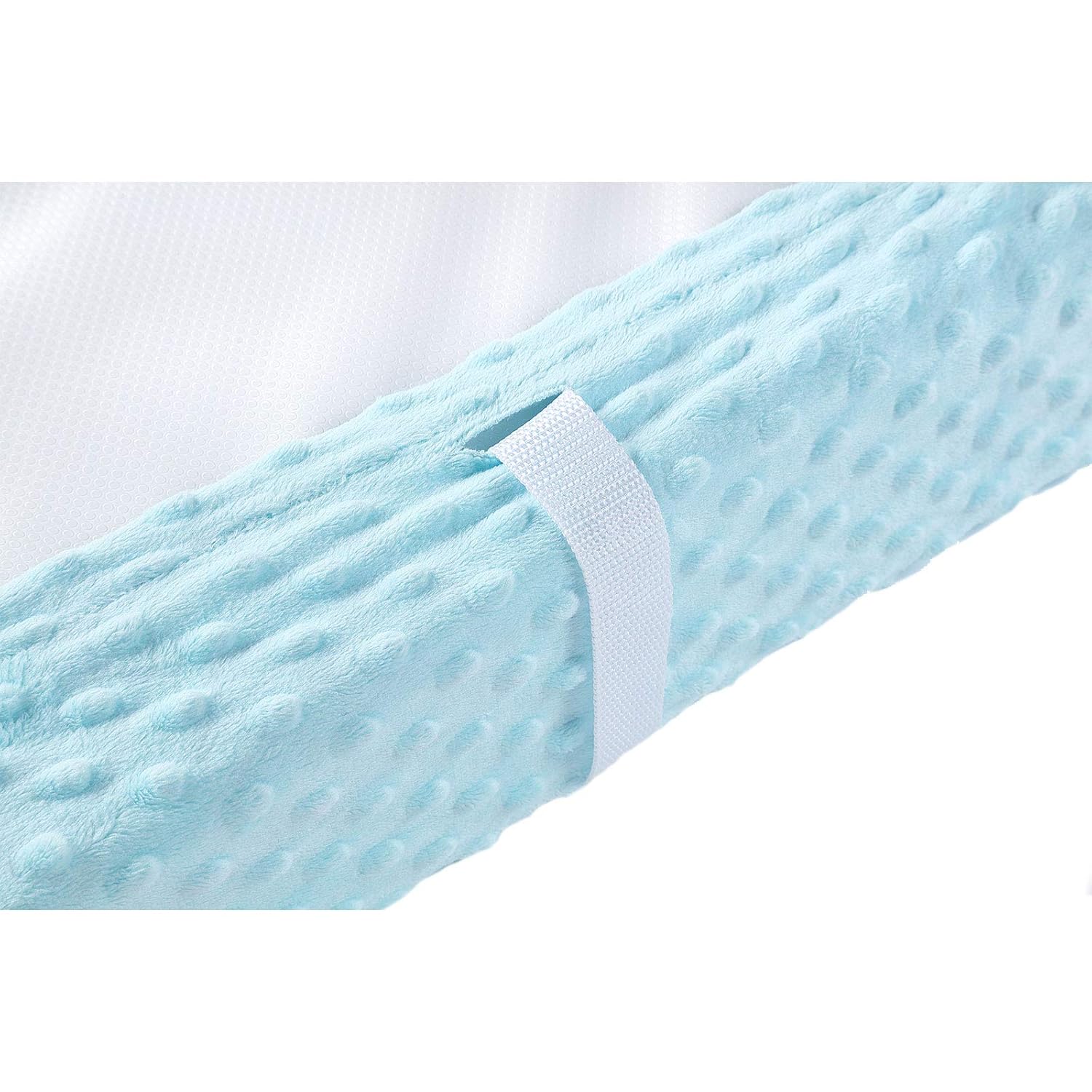 Baby Changing Pad Cover, Super Soft Plush Dot Diaper Changing Table Covers for Baby Girls and Boys, Ultra Comfortable, Safe for Babies, Fit 32"/34'' x 16" Pad (SkyBlue)