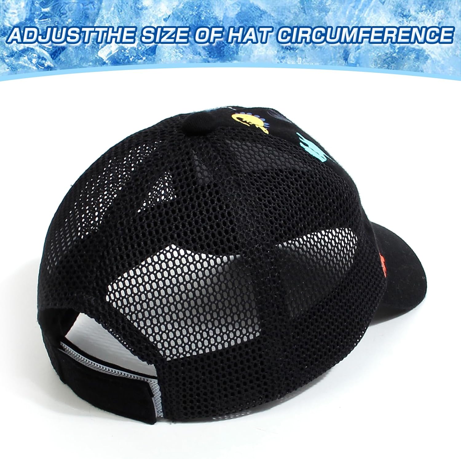 Duoyeree Toddler Baseball Cap Baby Cap Sun hat Print Dinosaur Pattern and Solid Color hat Kids boy Girl Age 0-8t