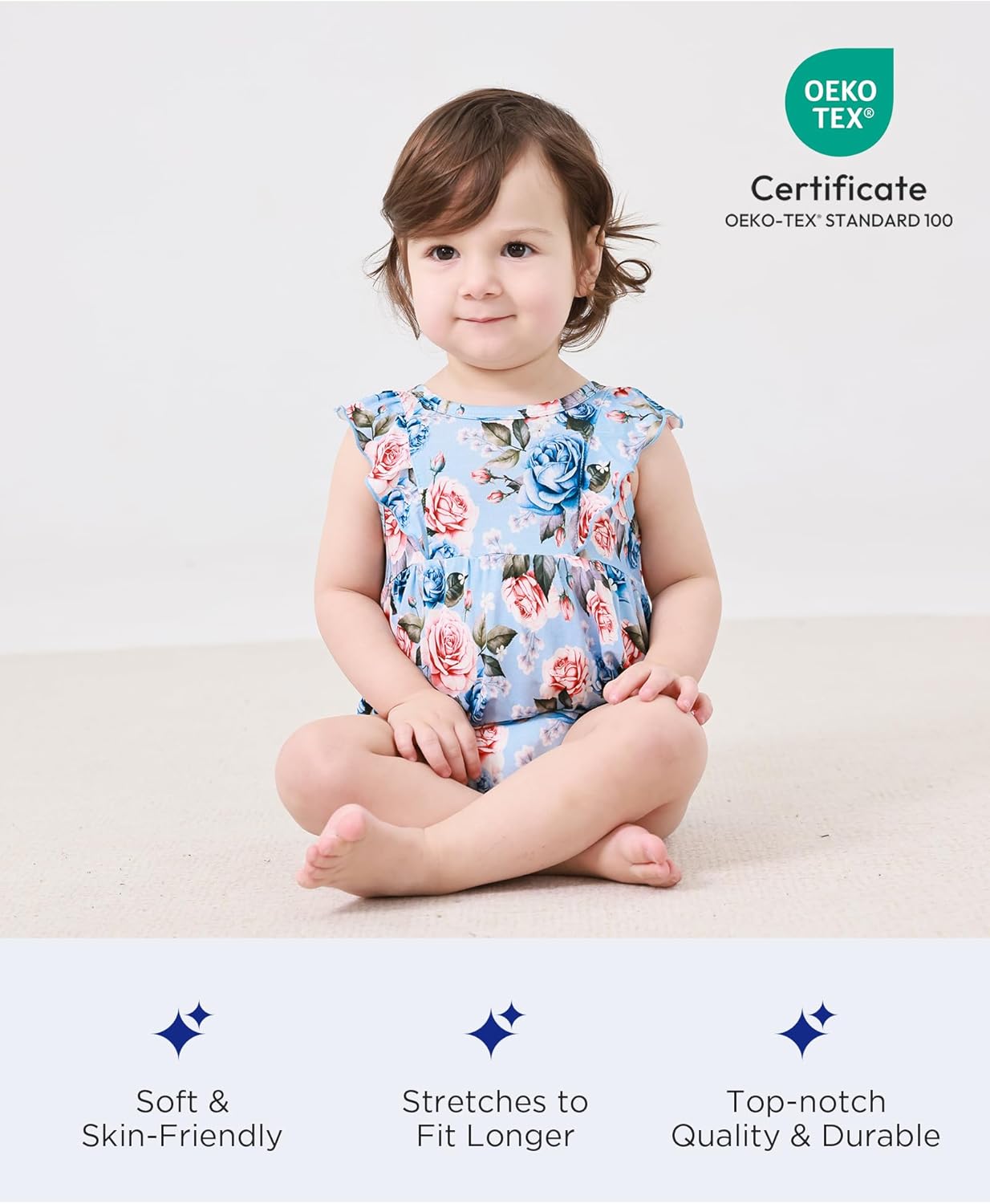 Bamboo Viscose Baby Romper Infant Girl Ruffle Sleeveless Newborn Baby Girl Bodysuit