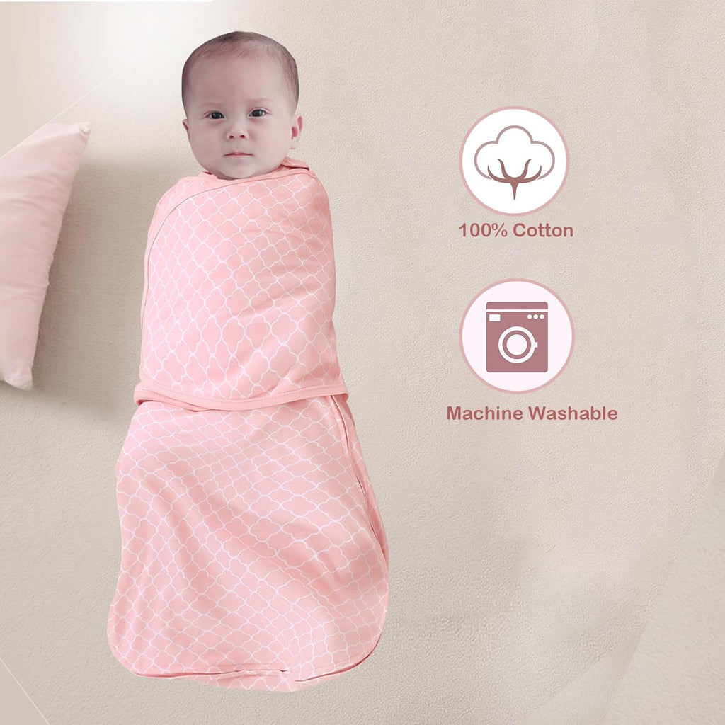 Baby Sleepsack Swaddle 3-Way Adjustable Wearable Blanket Boy and Girl,100% Cotton,6-12 Months