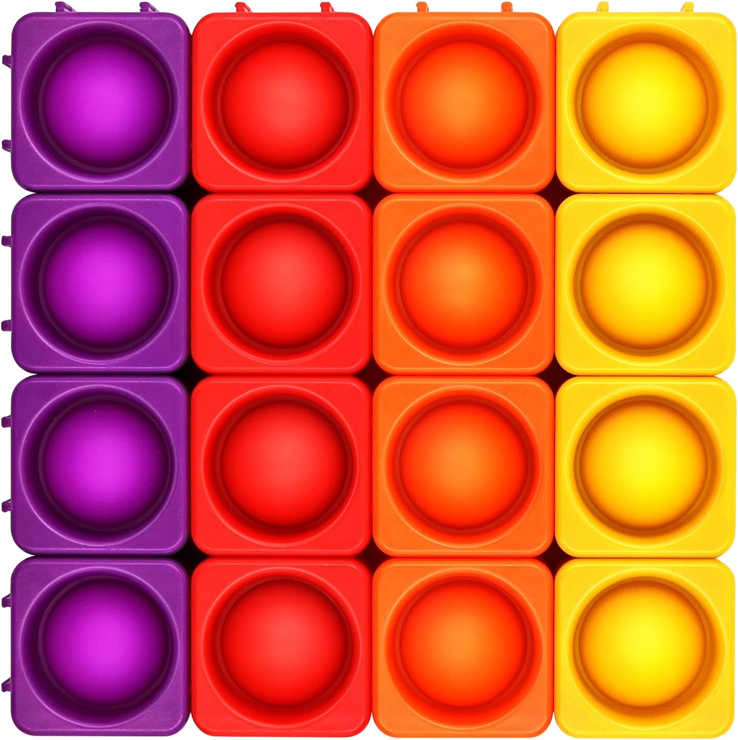 Giant Pop Blocks Bubble Premium Silicone Pop Fidget Blocks for Endless Joy and Education - Vibrant Pop Blocks for Imaginative Play and Puzzle Games-Toy Gift for Kids(16PCS-2)