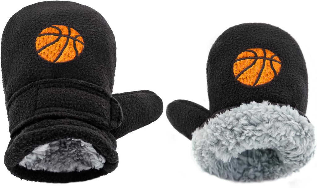 BAVST Baby Toddler Winter Mittens Girls Warm Fleece Lined Gloves Kids Sherpa Lined Mittens for Boys