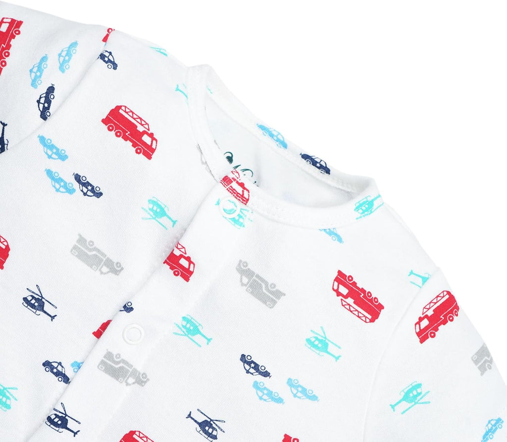 3-Pack 100% Cotton Baby Boy Rompers,0-24Months Short Sleeve Toddler Romper,Breathable Spring/Summer Clothes