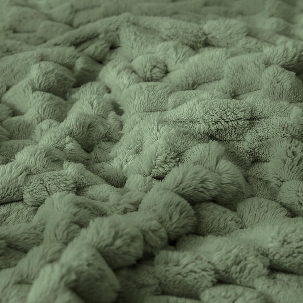 HOMRITAR Baby Blanket for Boys Girls 3D Flannel Fleece Fluffy Blankets for Baby Soft Plush Breathable Bed Blanket for All Season Toddler Infant or Newborn (30 x 40 Inch, Olive Green)