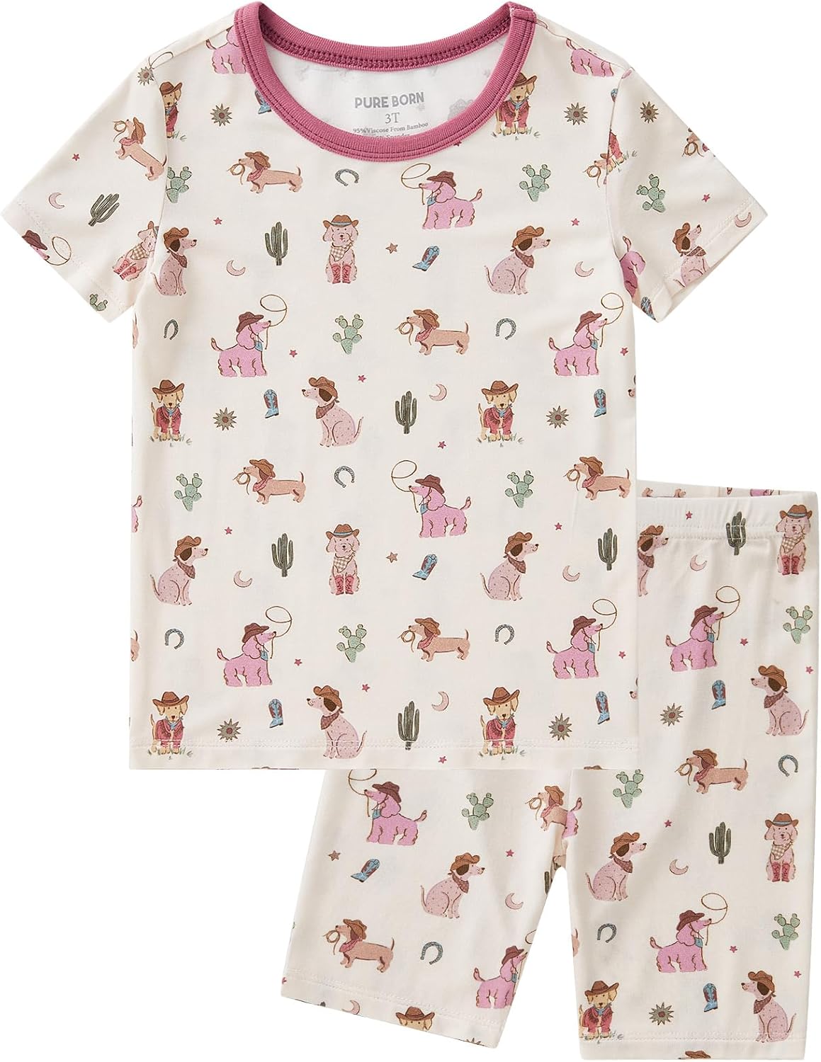 pureborn Baby Toddler Kids Viscose from Bamboo Pajamas Set Pjs 2pcs 18M-8Y