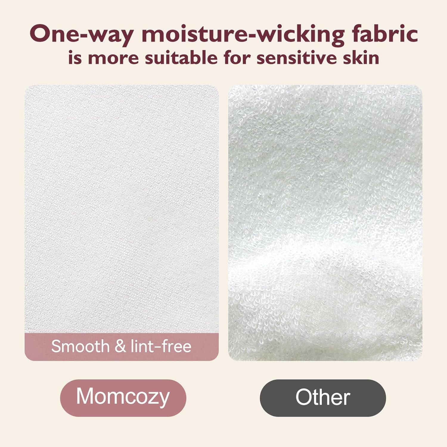 Momcozy Reusable Breast Pads 6 Count, Ultra Thin Washable Nursing Pads, Come with Dry & Wet Separation Bag + Wash Bag