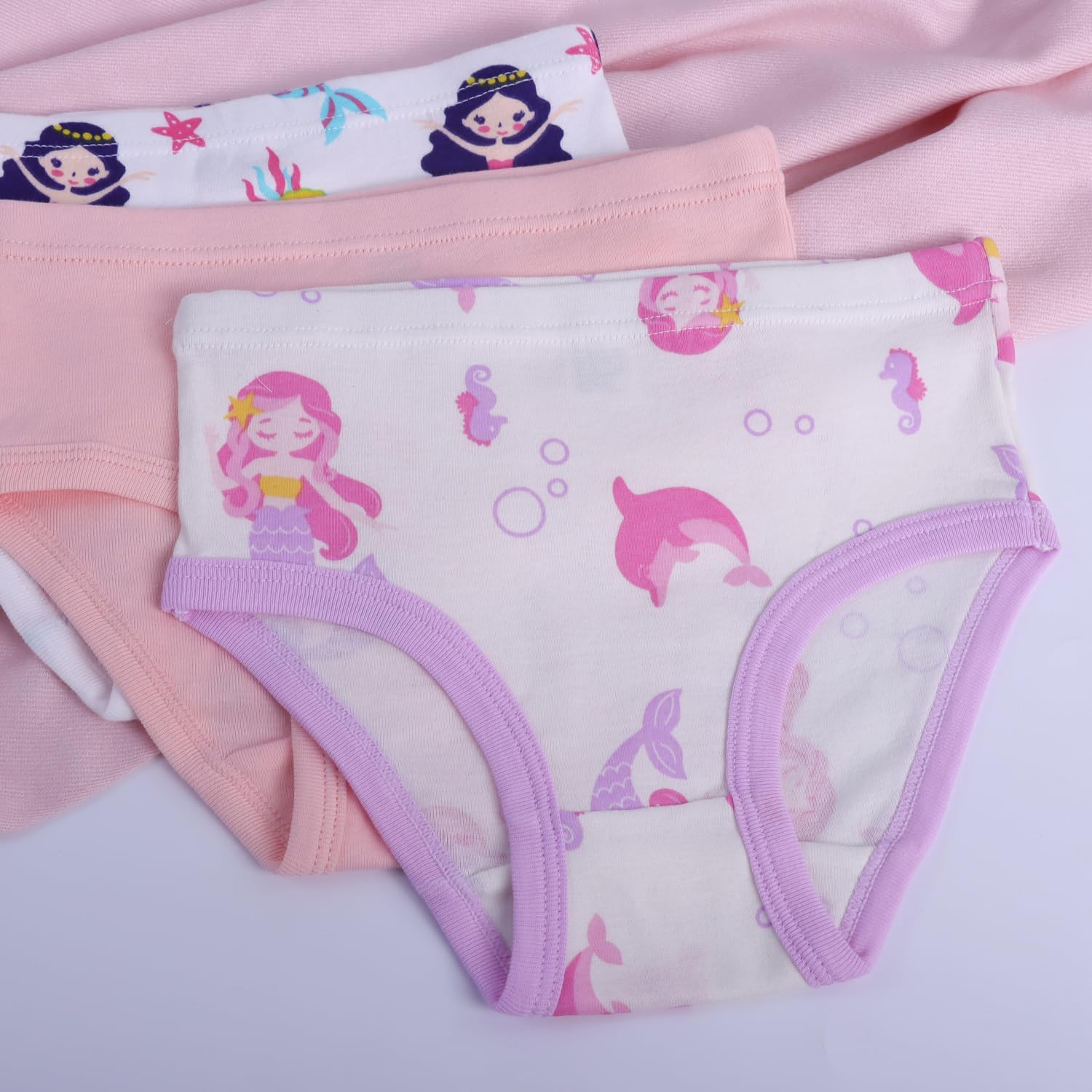 Finihen Girls Cotton Underwear Toddler Girls Panties Kids Briefs Multipacks.