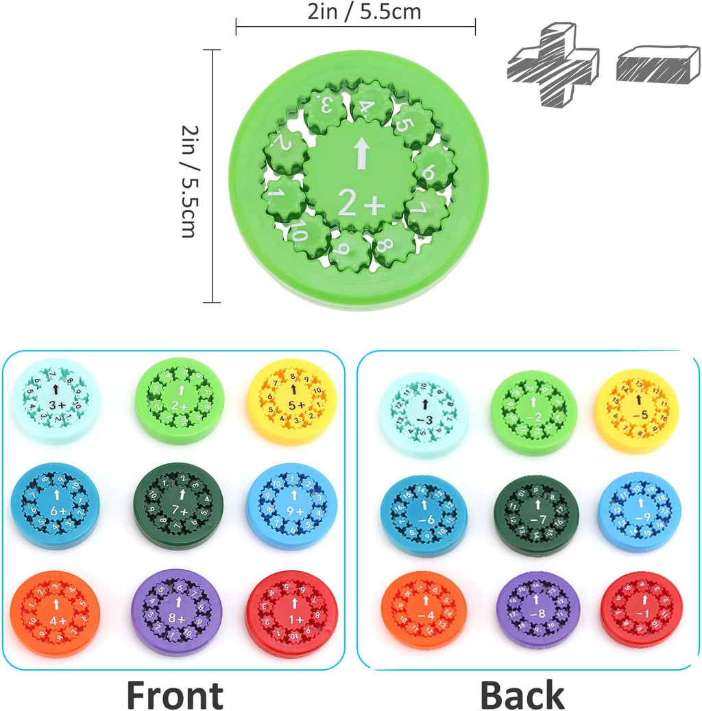 HengLiSam Math Fact Fidget Spinner, Classrooms Learn Math Addition and Subtraction Tools, Math Learning Education for Students, Parent-Child Math Fidget Toys Games
