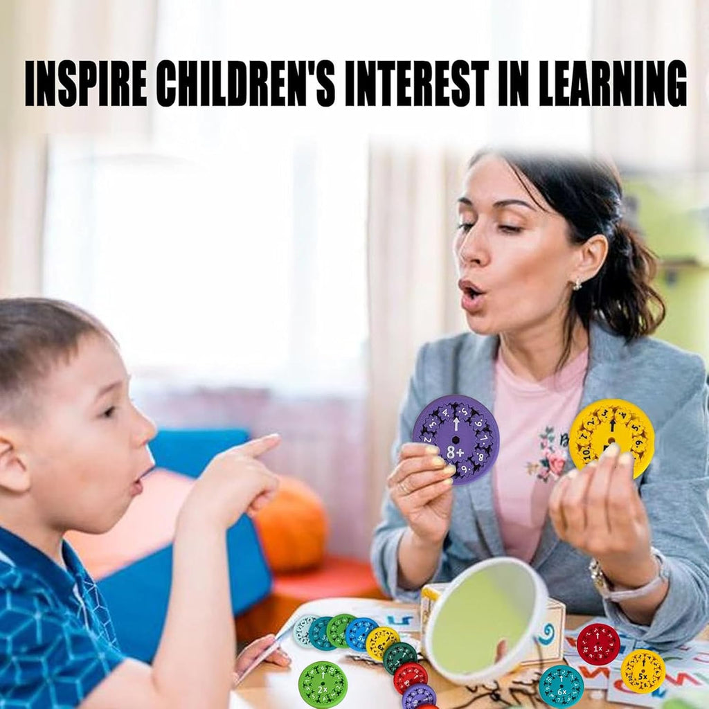 Math Fidget Spinners, Cool Math Fidget Spinners Toys, Funny Number Fidget Toy Learning Game, Multiplication Chat Game Fidget Toys for Adults Kids (Add 9Pcs)