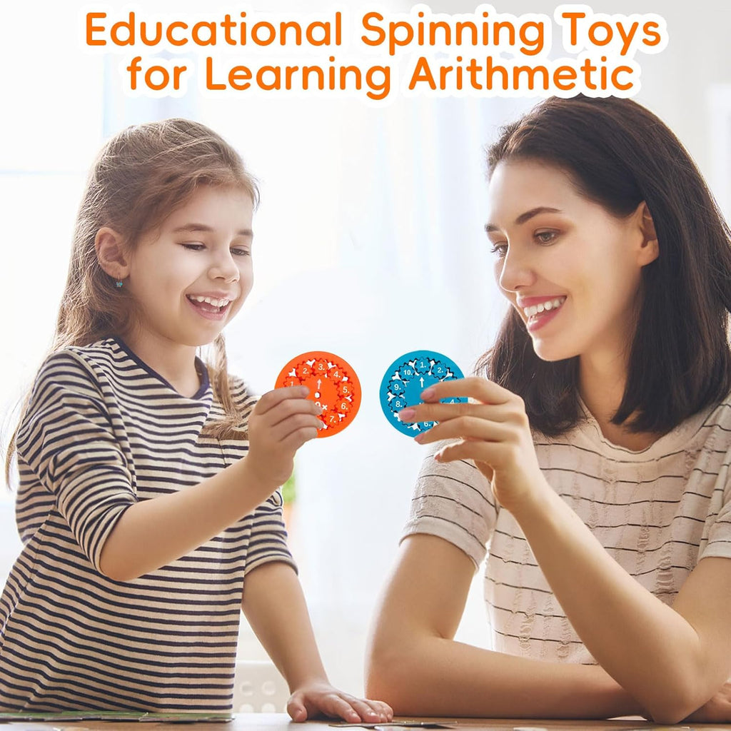 18PCS Math Facts Fidget Spinners for All The Stimmers, Multiplication Chat Game Fidget Toys, Math Fidget Toy Multiplication for Kids