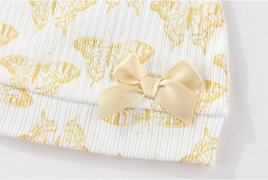 Cute Baby Girl Hats Mittens Set 10-Pack New Born Boy Caps Gloves Suit 0-6 Months Infant Accessories