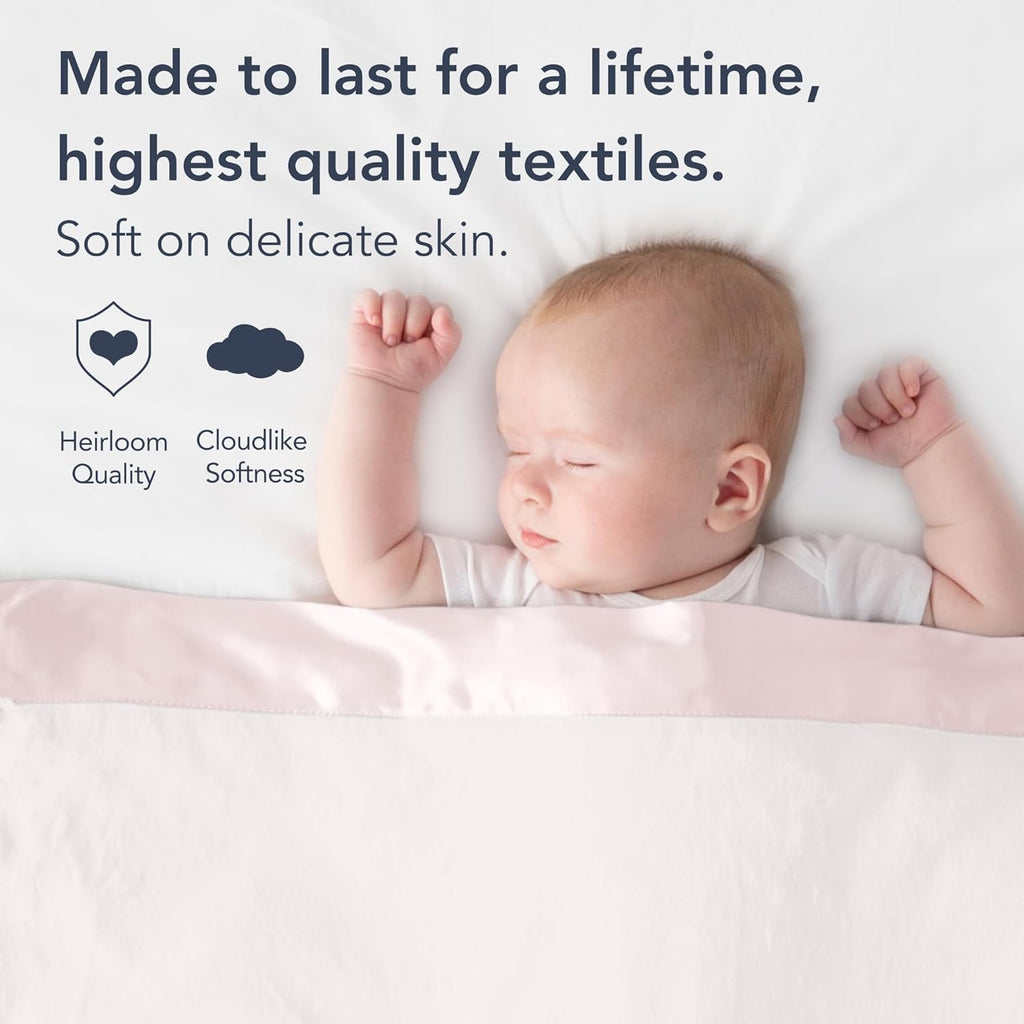 Little Giraffe Baby Blanket - Luxe Soft Blanket with Satin Trim - Baby Stroller Blanket - Newborn Baby Essentials & Baby Gifts - 29x35" - Pink