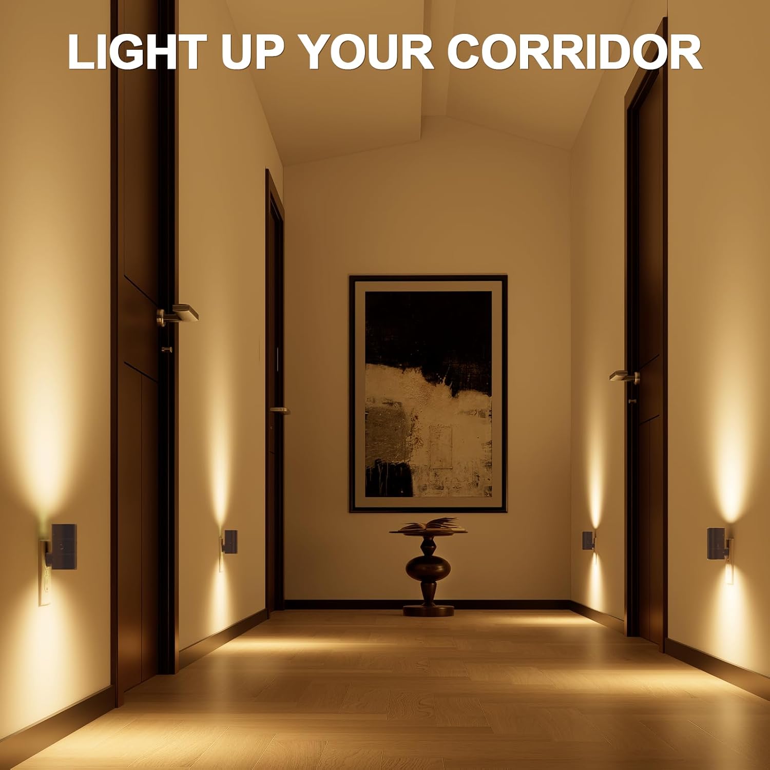 NIORSUN Night Lights Plug Into Wall,Plug in Night Light with 3 Light Modes,Ultra-Slim Design,Dusk to Dawn Sensor,0-100LM Dimmable Night Light for Hallway Bathroom Stairway Bedroom,Black,4 Pack