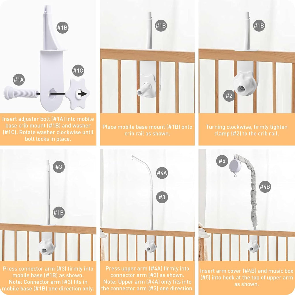 Baby Crib Mobile - Jungle Animal Mobile for Crib Nursery Musical Mobile Gender Neutral for Boys and Girls with 12 Lullabies Ceiling Mobile Presents for Newborn