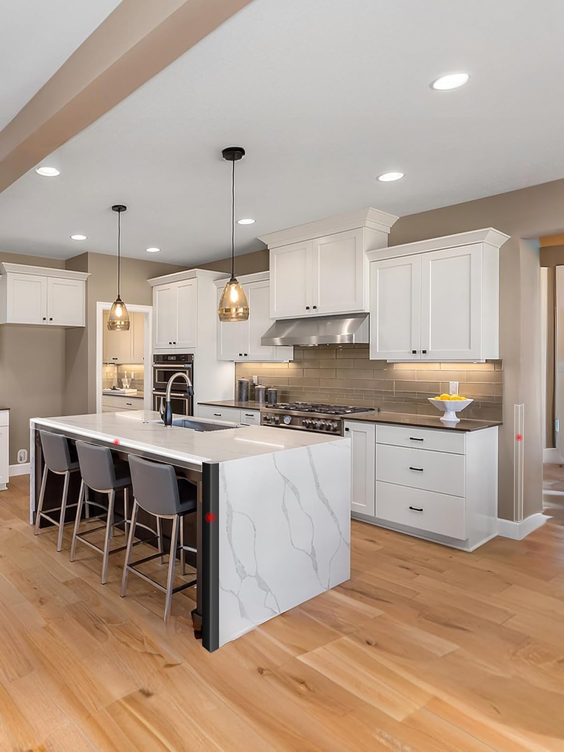 MONOID Wall Corner Protector, 2 PCS Furniture Edge Protection, PC Anti-Bump Guards Avoid Scratching Corner Trim for Door Frame, Table, Countertop, Stair, Self-Adhesive, Clear, 1.97IN×47.24IN/5CM×120CM