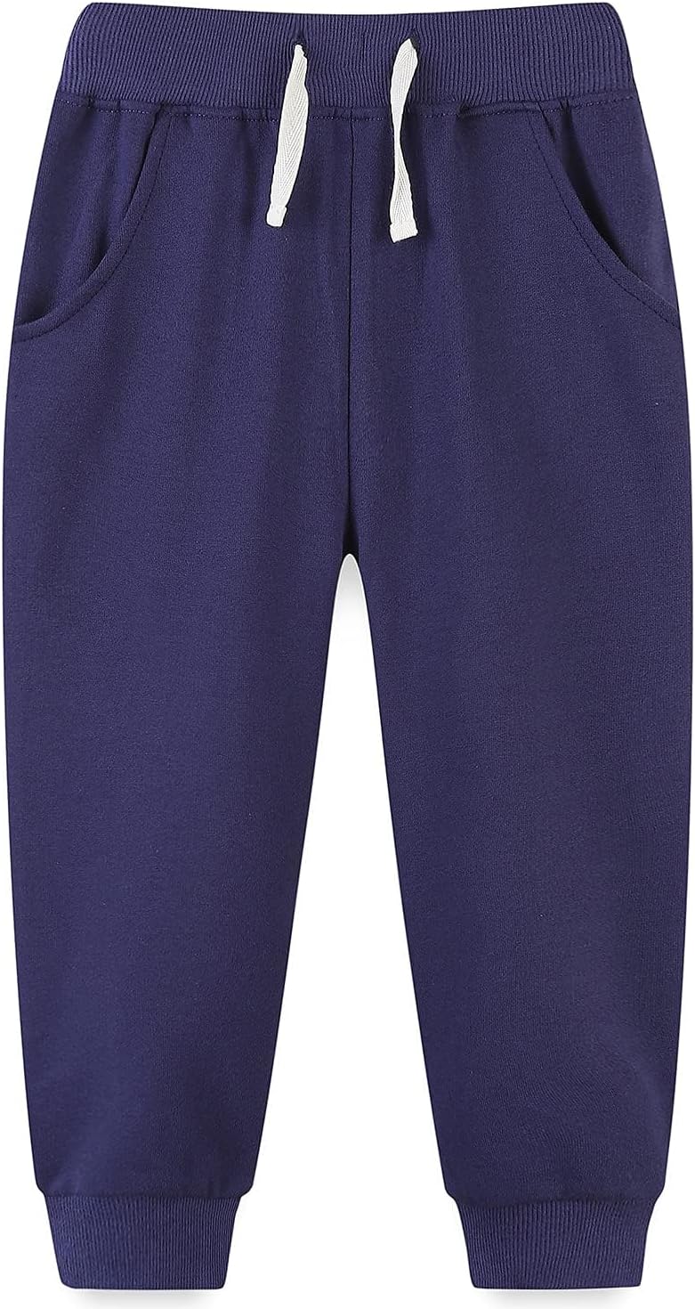 Bumeex Baby and Toddler Boys' 2-Pack Pull on French Terry Pants 1-7Y